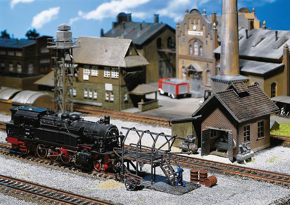 FALLER 120139 - Kompressorhaus, Rohrblasgerüst, Schürhakengestell