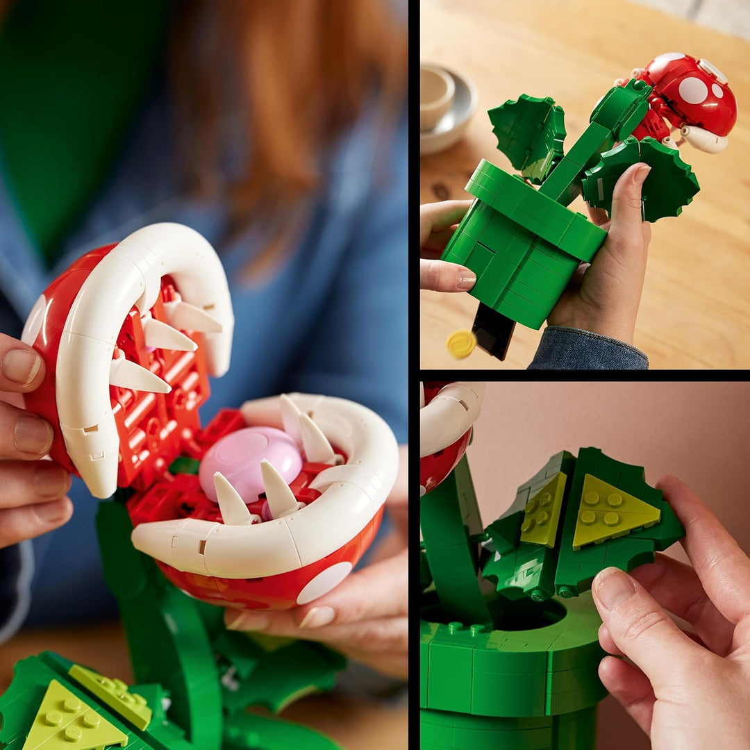 LEGO Super Mario 71426 Piranha-Pflanze, bewegliche Figur mit Röhre und 2 Teilen, Modell für Erwachse