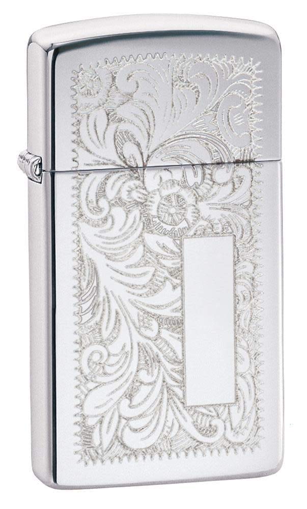 Zippo 1300088 Pirates Emblem Feuerzeug, Venetian Chrome, Venetian Chrome