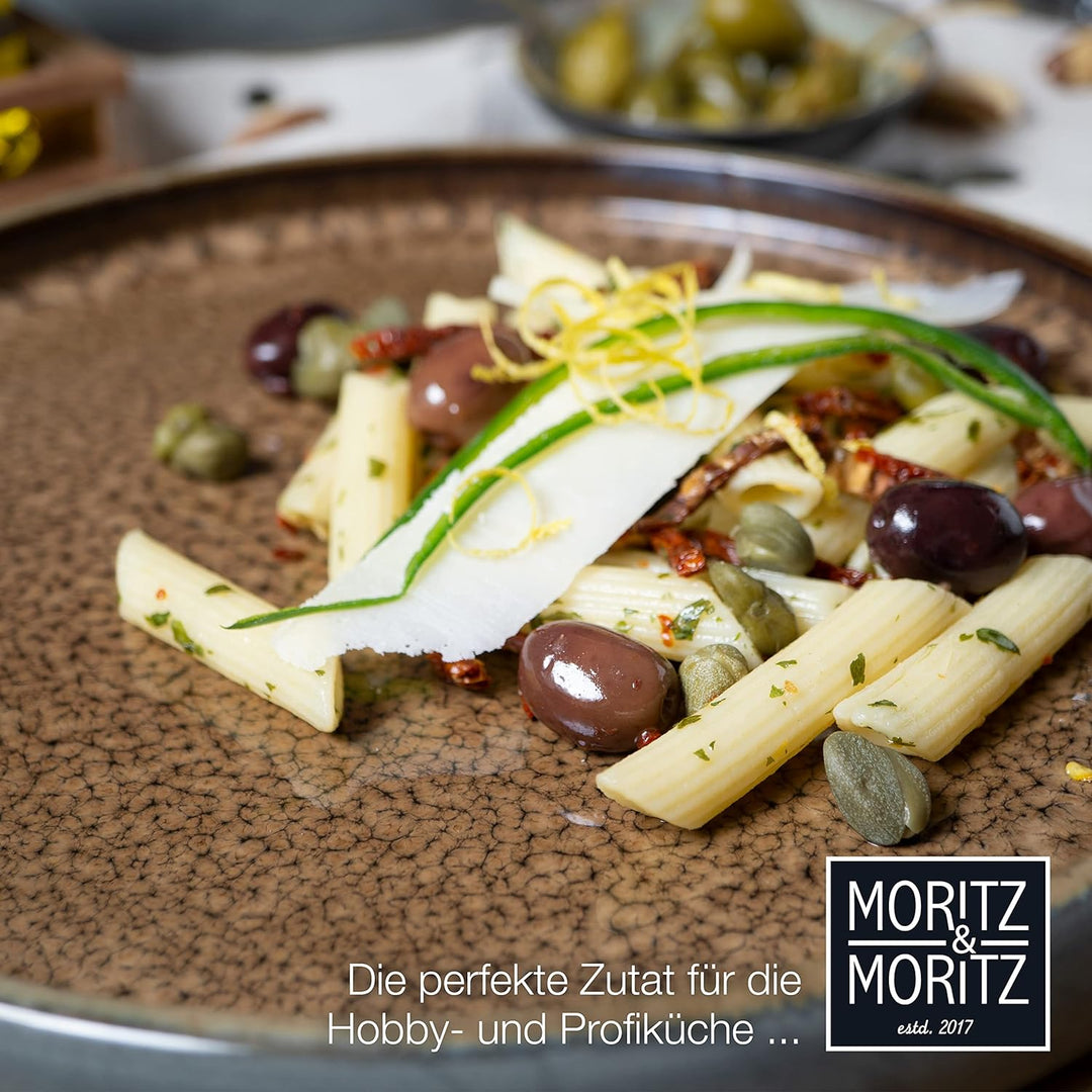 Moritz & Moritz 18-TLG Steinzeug Geschirr Set 6 Personen – Geschirrset 6 Personen aus je 6 Dinner Te