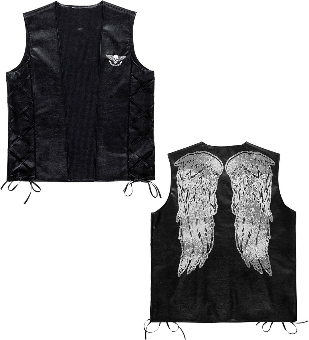 Widmann - Biker Weste West Coast im Lederlook, Accessoire, Halloween, Karneval, Mottoparty XL, XL