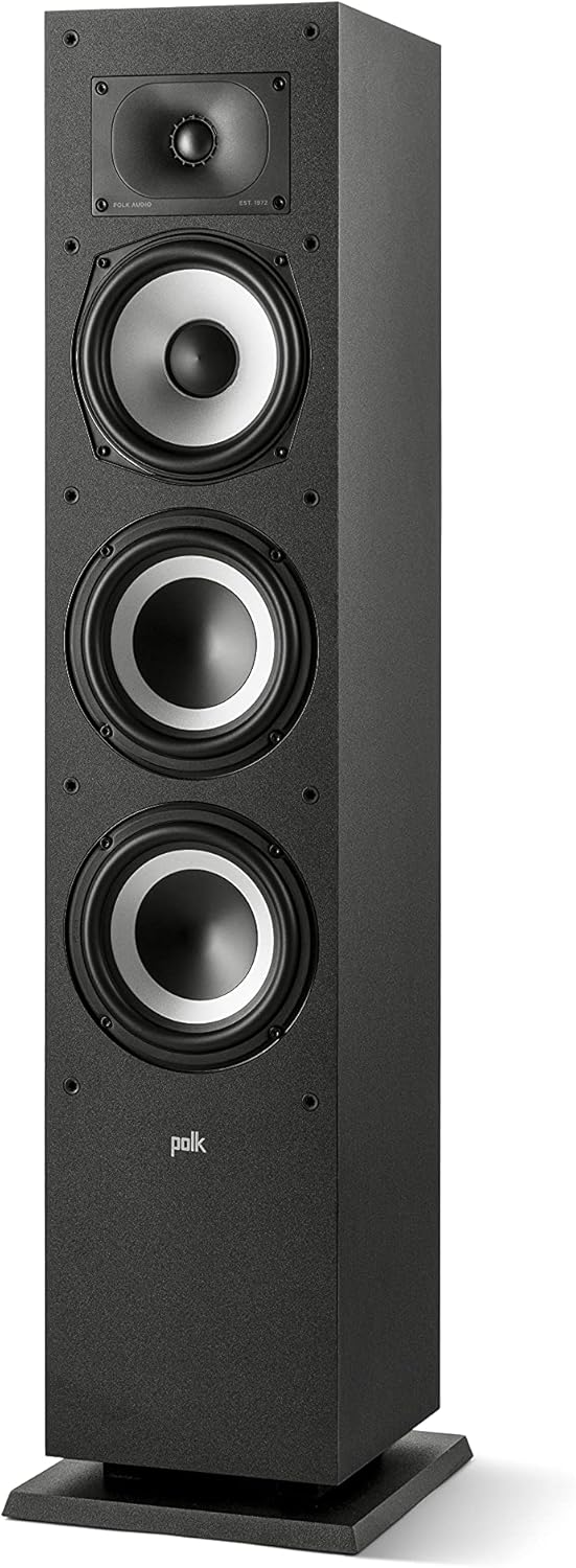 Polk Audio Monitor MXT60 kompakter Standlautsprecher, HiFi und Heimkino Lautsprecher, Hi-Res Zertifi