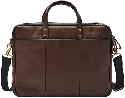 Fossil Herren Haskell Workbag Dark Brown, Dark Brown