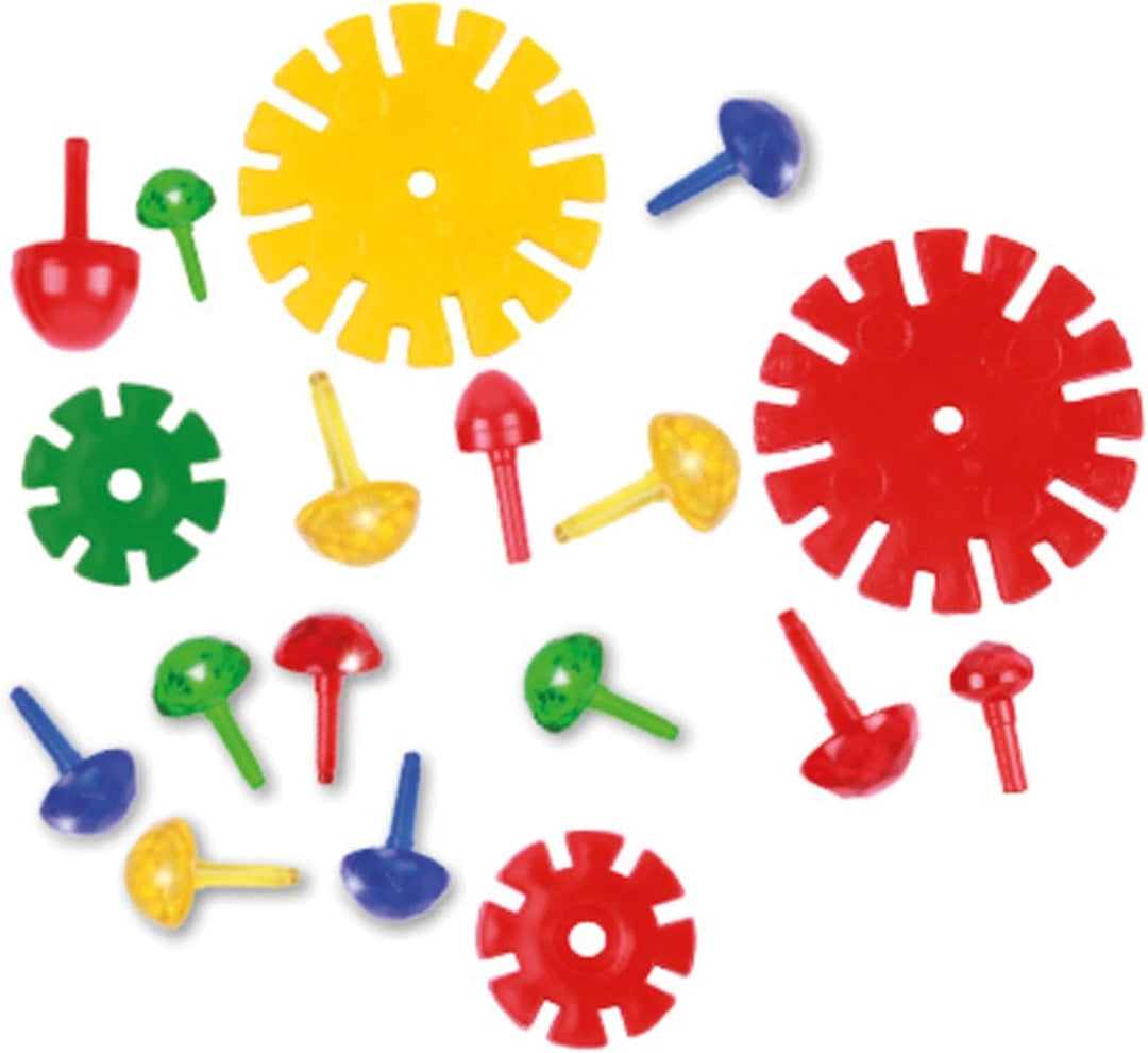 Lena 35710 - Mosaik Steckspiel &amp; Rondi Spielset 3 in 1, mit 240 Mosaiksteckern 10 mm und 15 mm, 2 St
