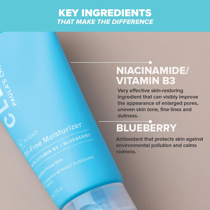Paula's Choice Clear Oil Free Nachtcreme – feuchtigkeitsspendend für das Gesicht reduziert Mitesser