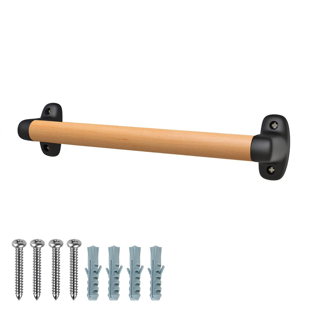 SELEWARE Handlauf Holz Innen Treppenhandlauf - 30.5cm Handläufe Schwarz Holzhandlauf Rund Treppengel