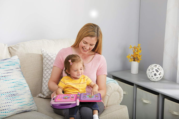 VTech Baby Mein 100-Wörter-Buch pink – Interaktives Bilderbuch zum Lernen erster Wörter mit 12 bilin