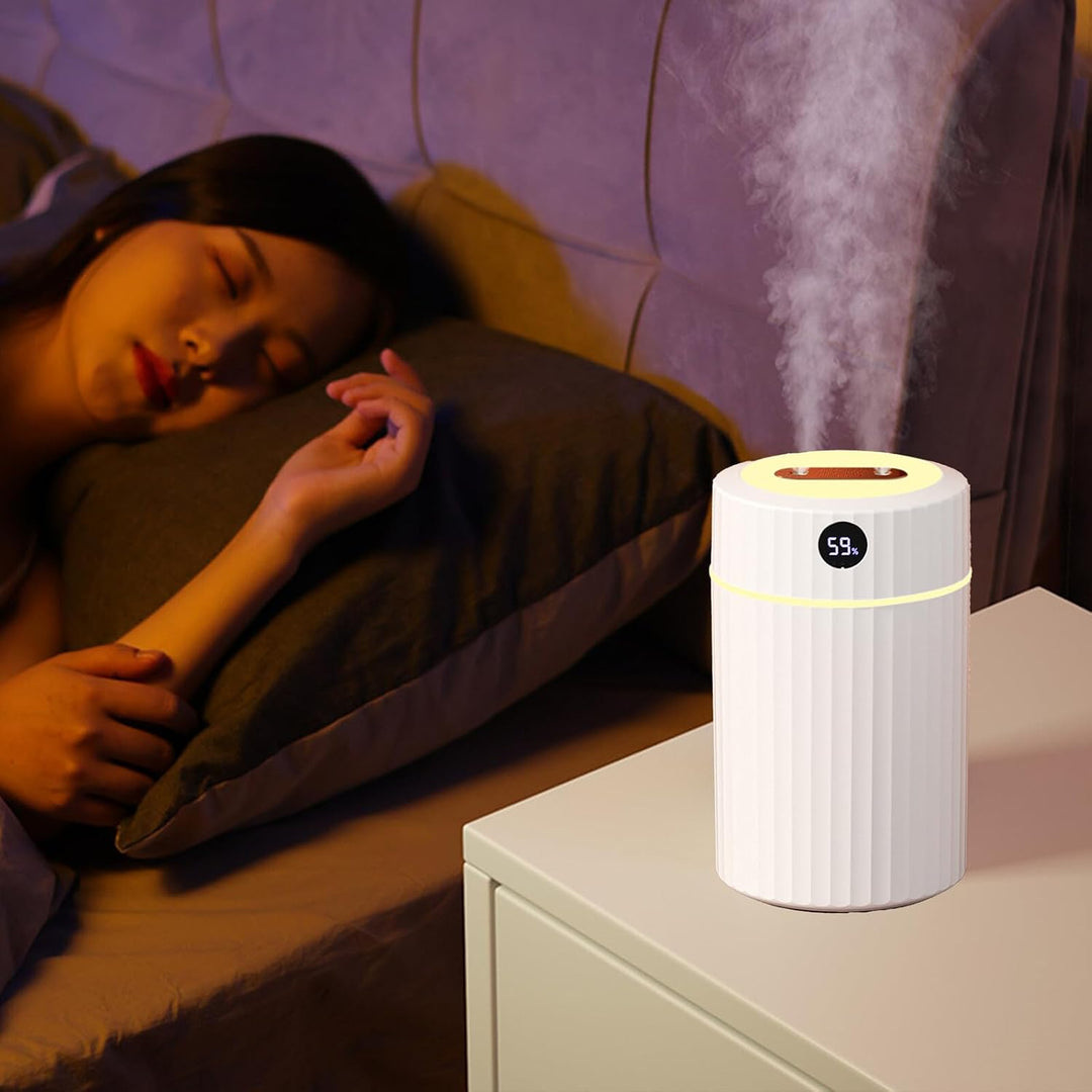 Humidifier, 360° Rotating Nozzle Cool Mist Humidifier, Mini-Luftbefeuchter mit 2 einstellbaren Nebel