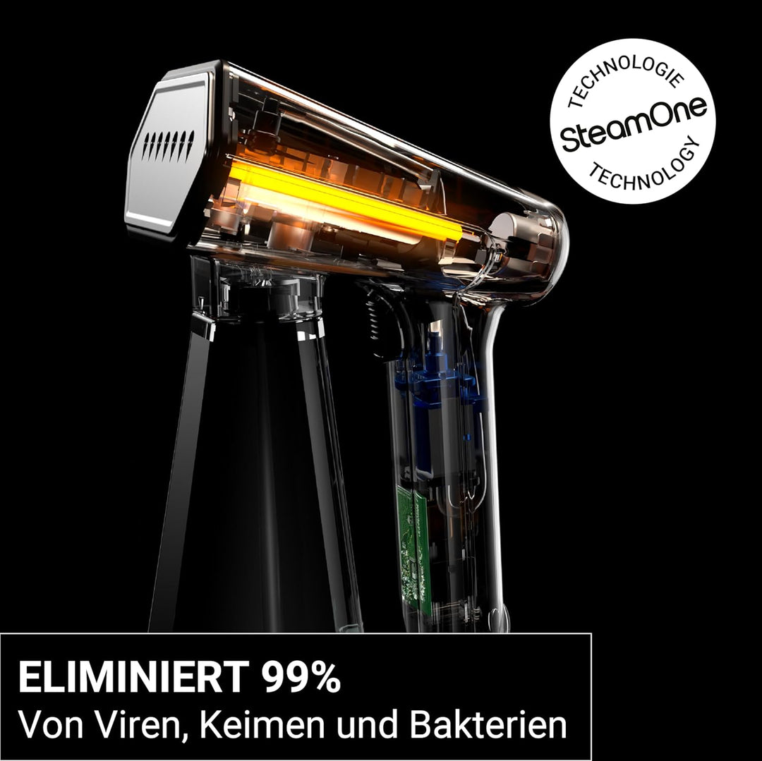 STEAMONE - Reise & Dampfglätter 2000W 30g/min - Kompaktes tragbares Bügeleisen (400 ml) - Entfernt 9