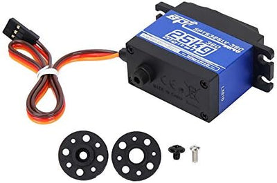 Tbest Digitales Servo, 1500 μs/330 Hz 360-Grad-Rotation SPT5525LV-360 25 kg Standard-Digital-Servo f