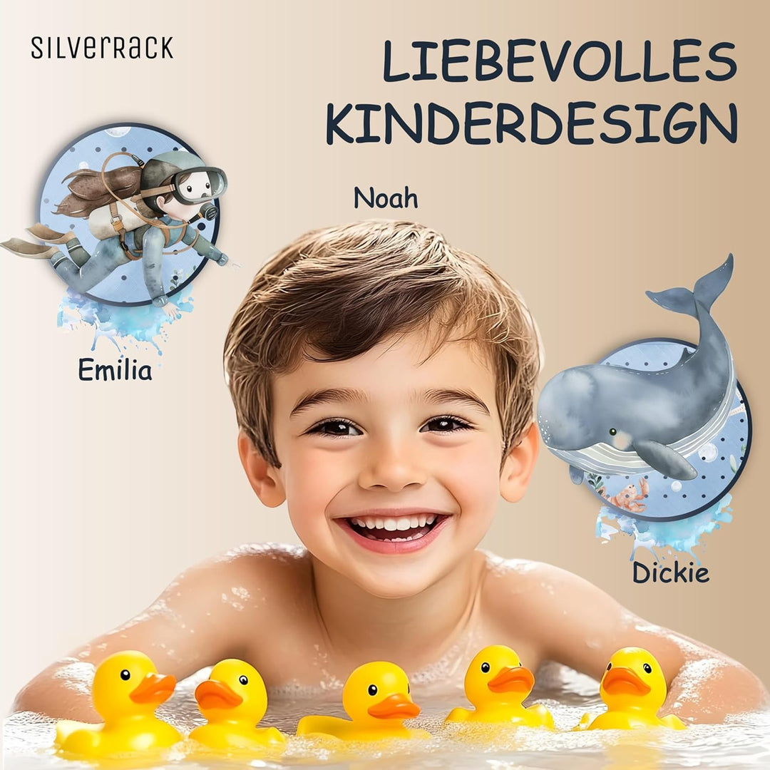 Badewannenmatte Kinder rutschfest [100x40cm] - Antirutschmatte Badewanne BPA frei - Badematte Kinder