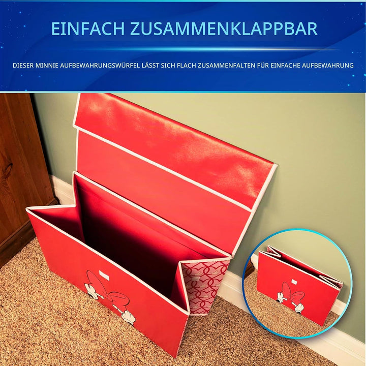 Minnie Disney Mouse Aufbewahrungsbox - Offiziell lizenziert, grosse Organisationsbox, Stoffspielzeug