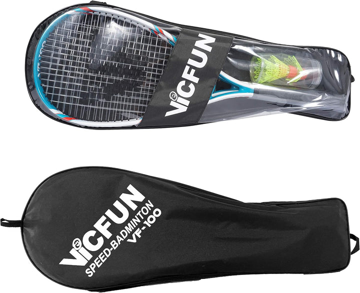 VICFUN Speed Badminton 100 Set - versch. Farben Weiss single, Weiss single