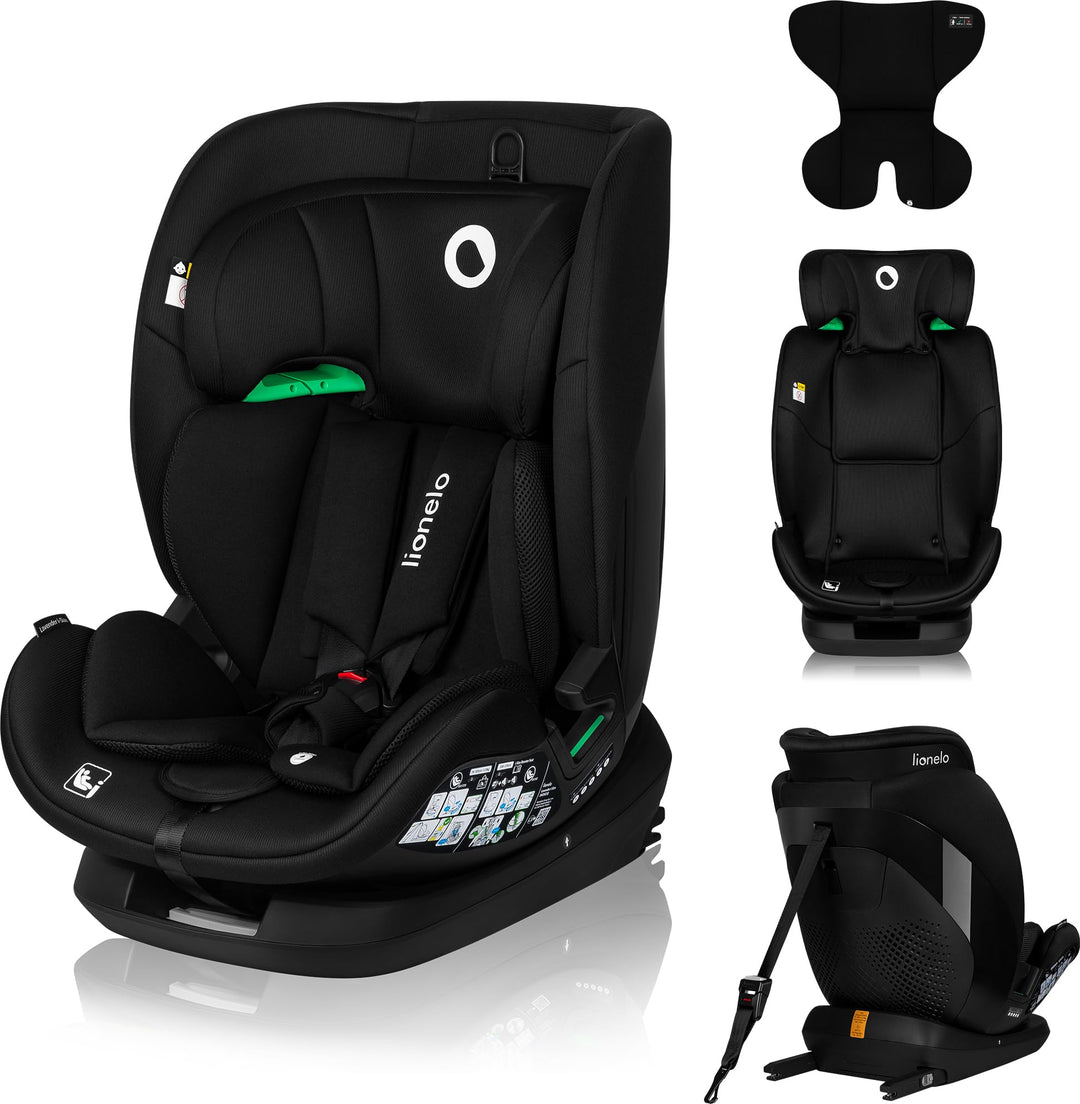 LIONELO LAVENDER I-SIZE Kinderautositz von 76 bis 150 cm konform mit R129 i-Size Standard, ISOFIX Mo