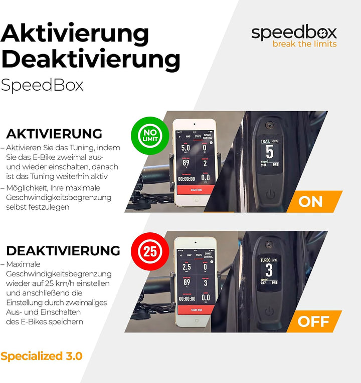 SpeedBox 3.0 B.Tuning kompatibel mit Specialized/Tuning-Chip mit den Bluetooth für den E-Bikes mit S