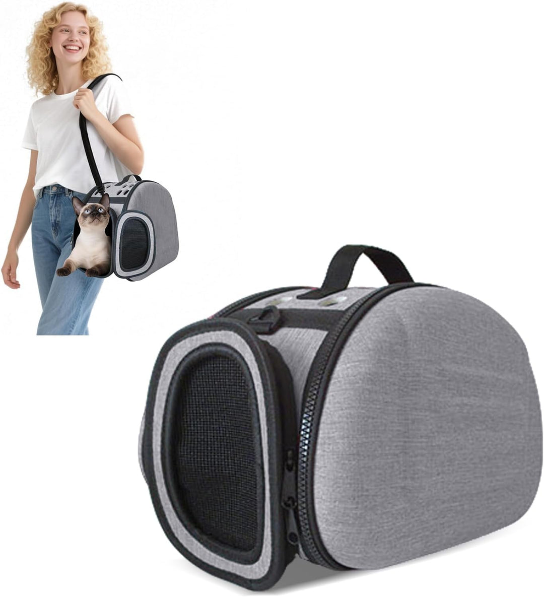 PETCUTE Hundetasche Katzentragetasche Haustiertragetasche Transporttasche Reisen Transportbox für We