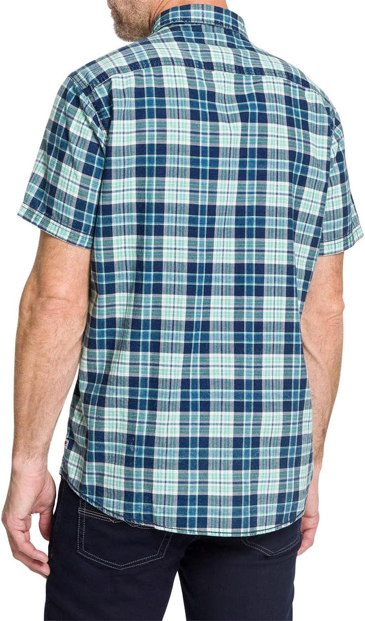 PIONEER AUTHENTIC JEANS Hemd XXL Lagoon Karo, 4XL Grosse Grössen