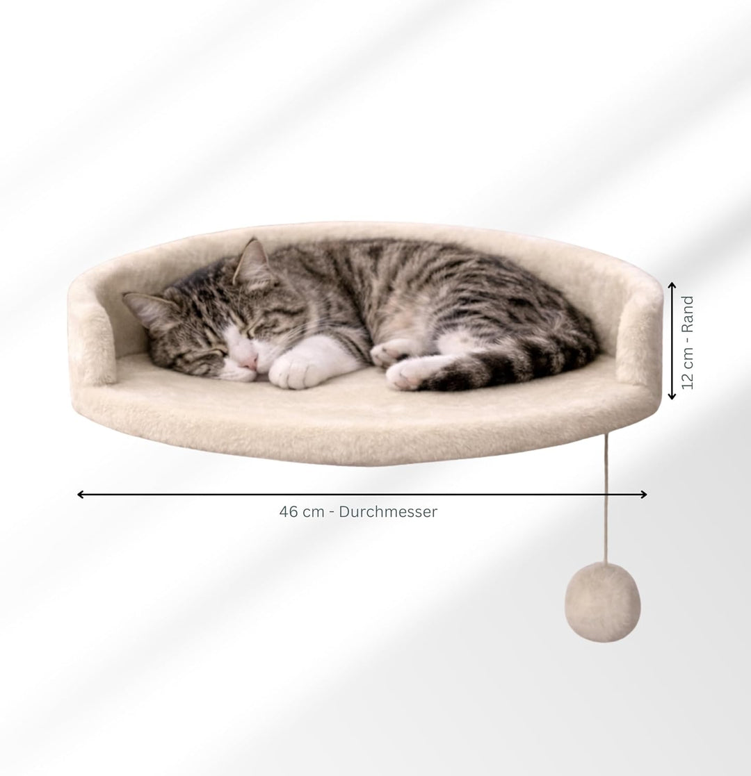 nanook Kratzbaum Liegeplatz Top für kräftige Katzen - Grösse XXL - 46 cm Ø - Beige Mandelbeige, Mand