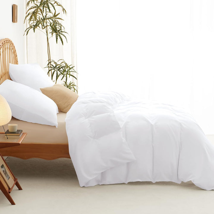 WAVVE Bettwäsche 220x240 3 teilig Weiss - Bettbezug 220 x 240 Set mit Kissenbezüge 80x80 cm, Bettwäs