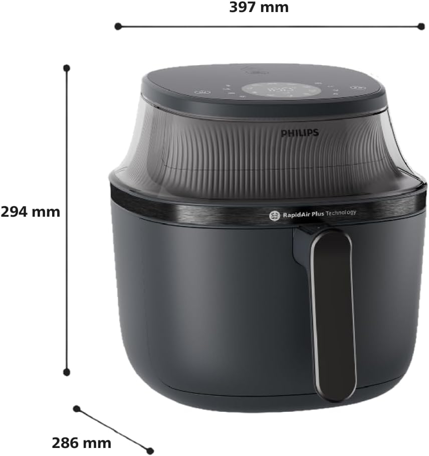 Philips Airfryer 3000 Series 4.2L, Sichtfenster, 16-in-1 Airfryer, RapidAir Plus Technologie, wenige