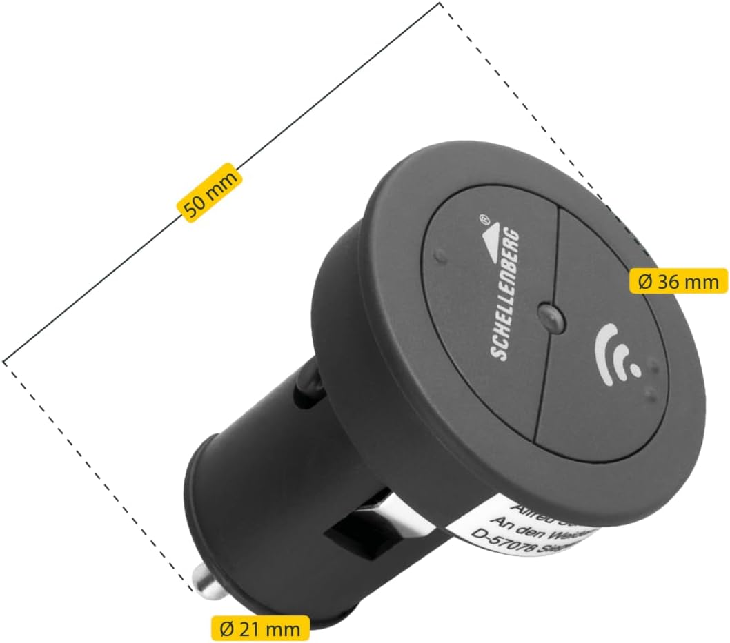 Schellenberg 60932 Garagentor Fernbedienung Funk-Autosender Smart DRIVE, 2-Kanal, 868,4 MHz, Tor aus