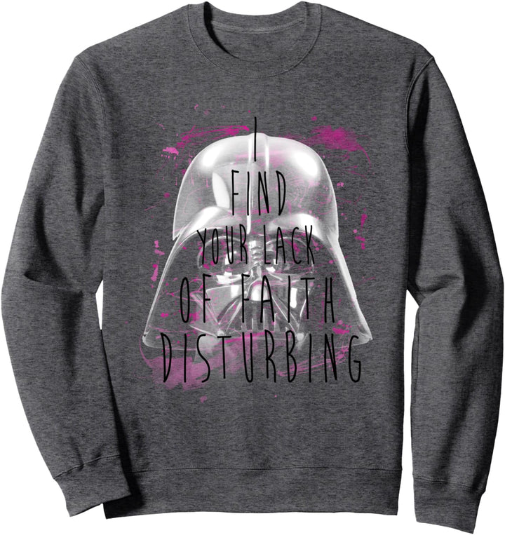 Star Wars Darth Vader Lack Of Faith Text Portrait Sweatshirt