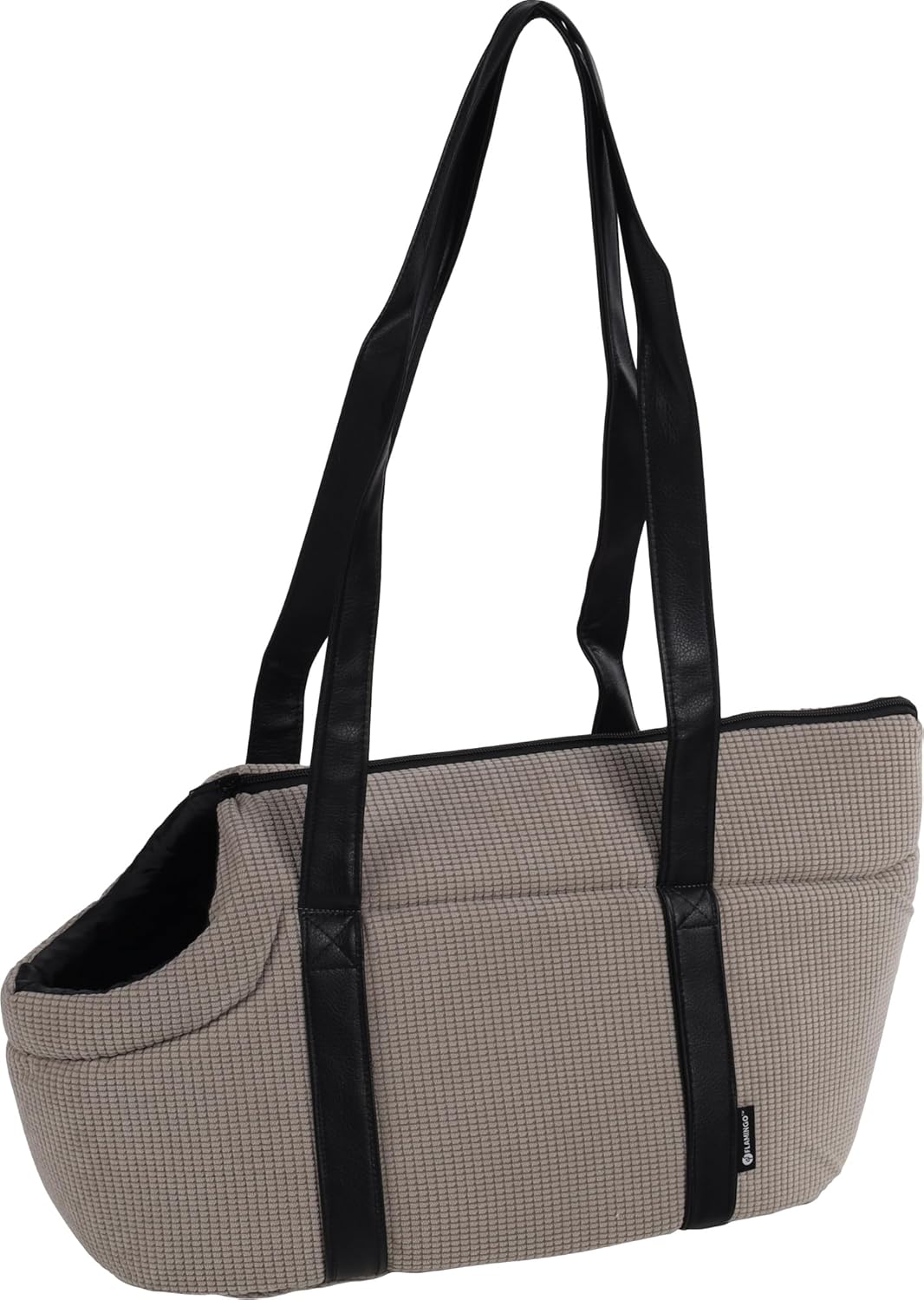 Hundetasche - Tragetasche Aaliyah Grau – 46x23x25cm – Polyester mit Schaum – Abnehmbares Kissen – Si