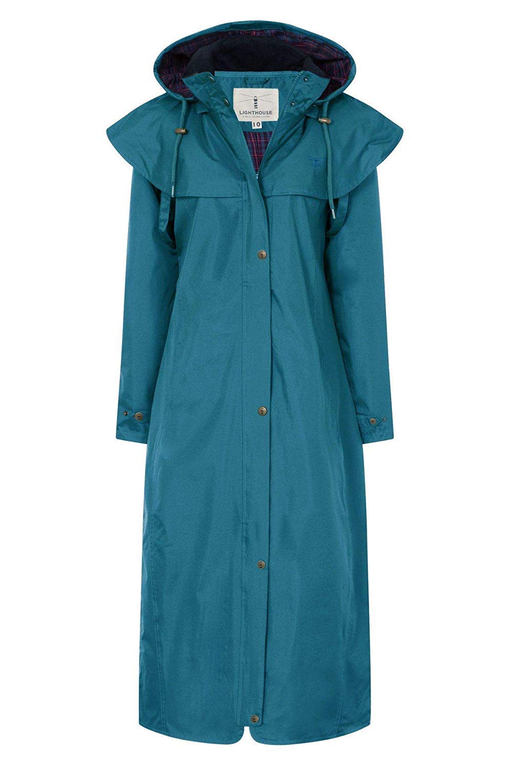Lighthouse Outback - Damen Regenmantel - lang - wasserdicht 40 Sattes Meerblau, 40 Sattes Meerblau