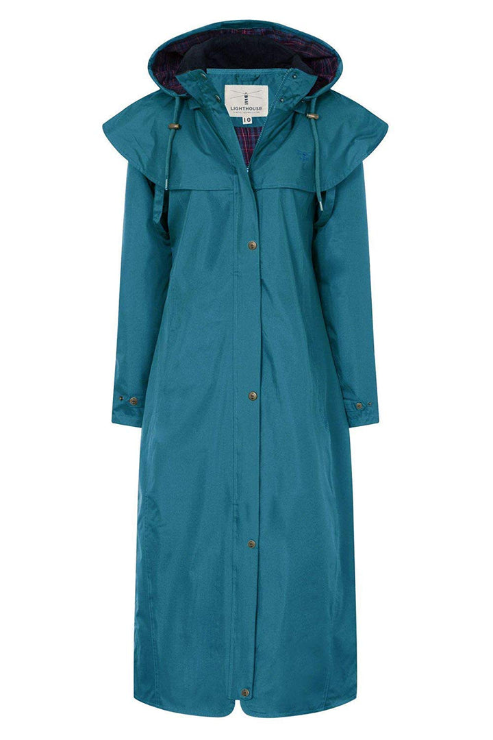 Lighthouse Outback - Damen Regenmantel - lang - wasserdicht 40 Sattes Meerblau, 40 Sattes Meerblau