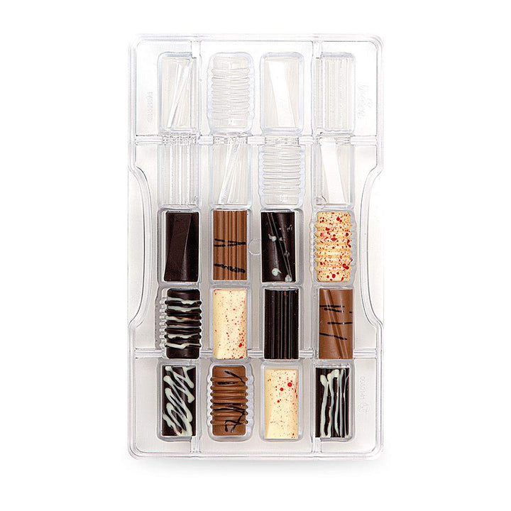 DECORA 0050141 SCHOKOLADENFORM FANTASY-ZYLINDER 33X16X8HMM 200X120X22MM, Klar, Hell