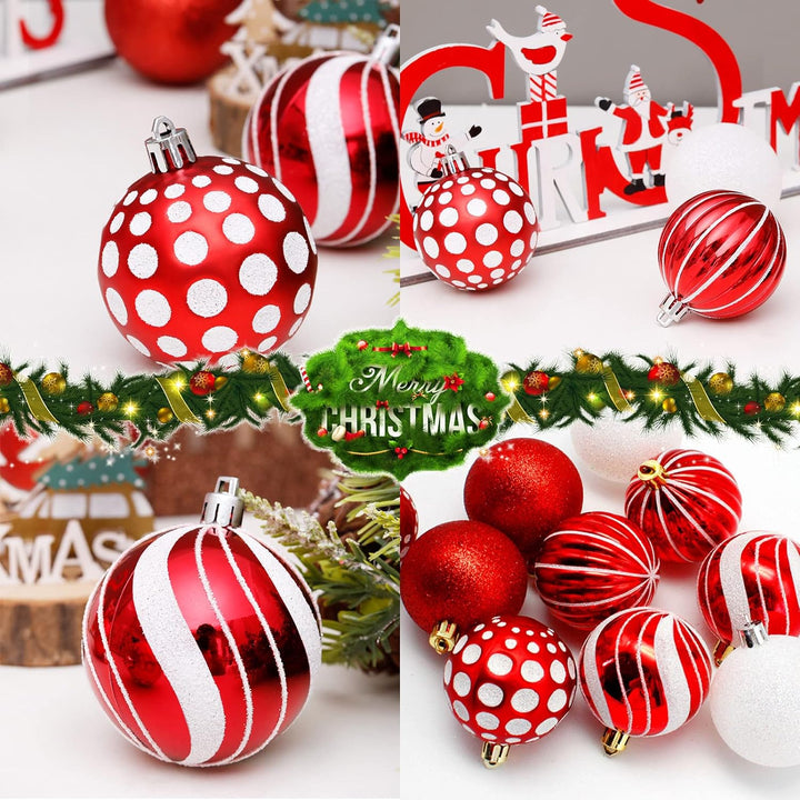 30 Stück, 6 cm, Weihnachtskugeln, Weihnachtskugeln, Weihnachtskugeln, bruchsichere Weihnachtskugeln