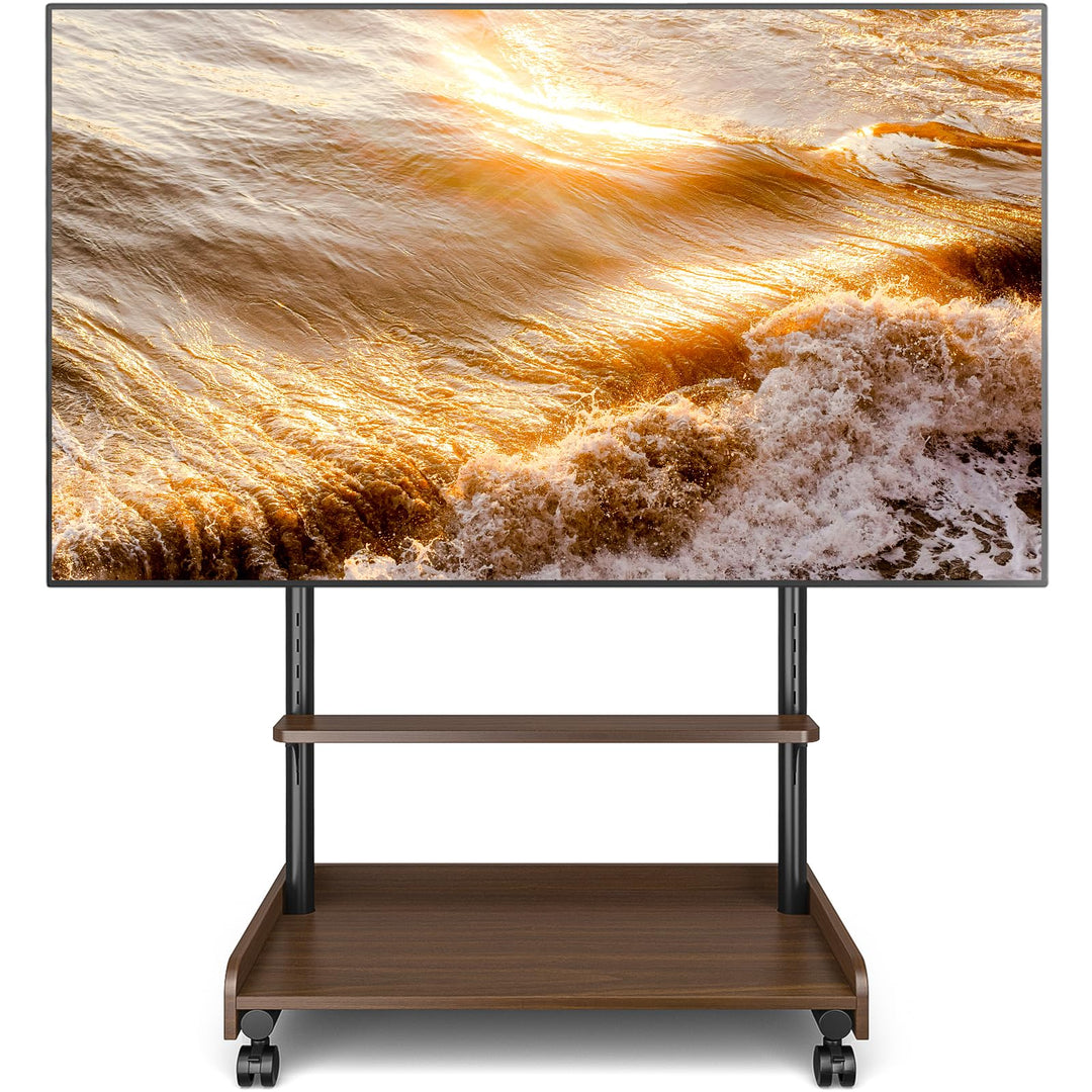 TVON TV Ständer Rollbar TV Rollwagen Für 40 bis 86 Zoll Flach &amp; Curved Fernseher, Höhenverstellbarer