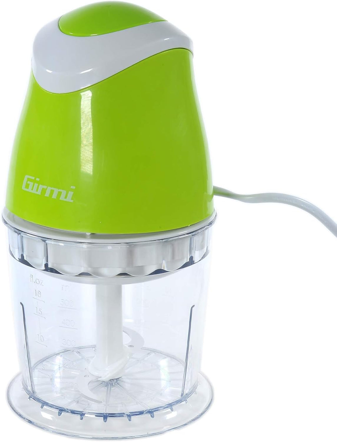 Girmi TR01 Zerkleinerer, 350 W, Klingen aus Edelstahl, Betrieb Pulse, 500 ml, Grün, Grün