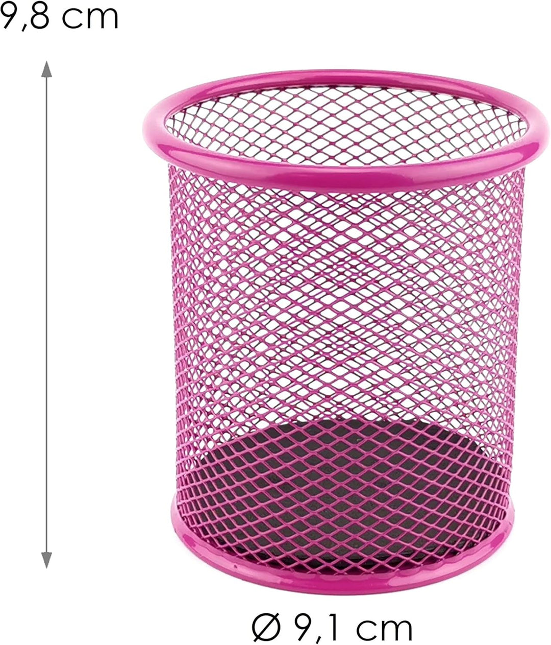Leviatan Metall Stifteköcher 24 Stück | Stiftehalter rund aus Drahtmetall | Mesh Multifunktions Bech