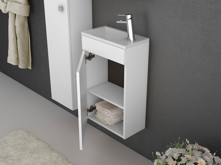 Sieper Badmöbel Waschtischunterschrank mit Waschbecken Gabun Badmöbel mit Waschbecken und Schrank Ke