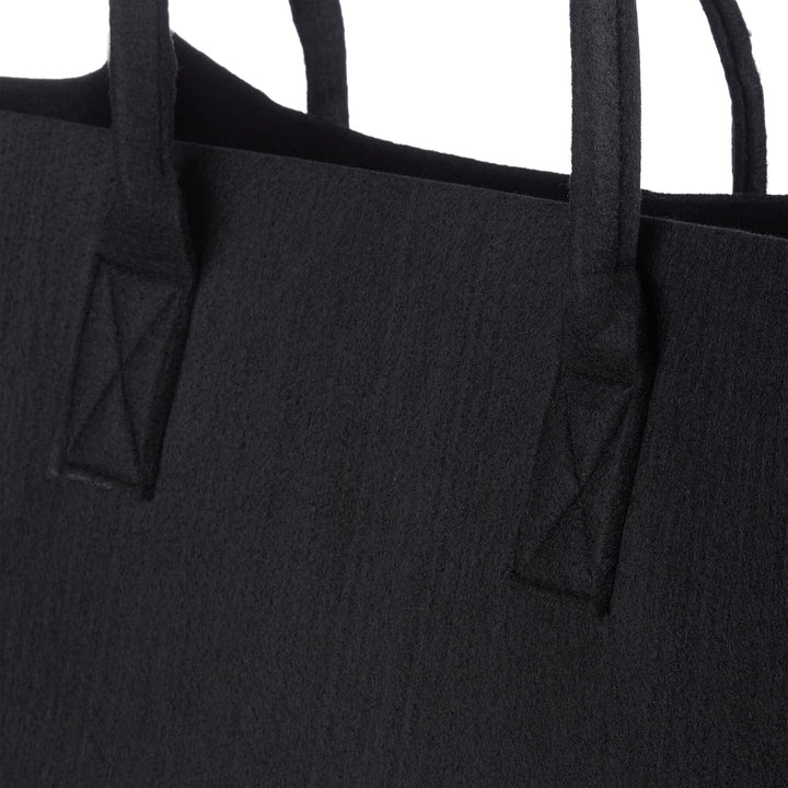 Relaxdays 2X Kaminholztasche, faltbar, flexibel, Griff, 27 Liter, Filz, Aufbewahrungskorb, HxBxT: 25