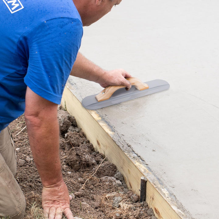 Marshalltown Handglätter mit Holzgriff, aus Magnesium, für Boden und Beton, Grösse des Glätters: 406