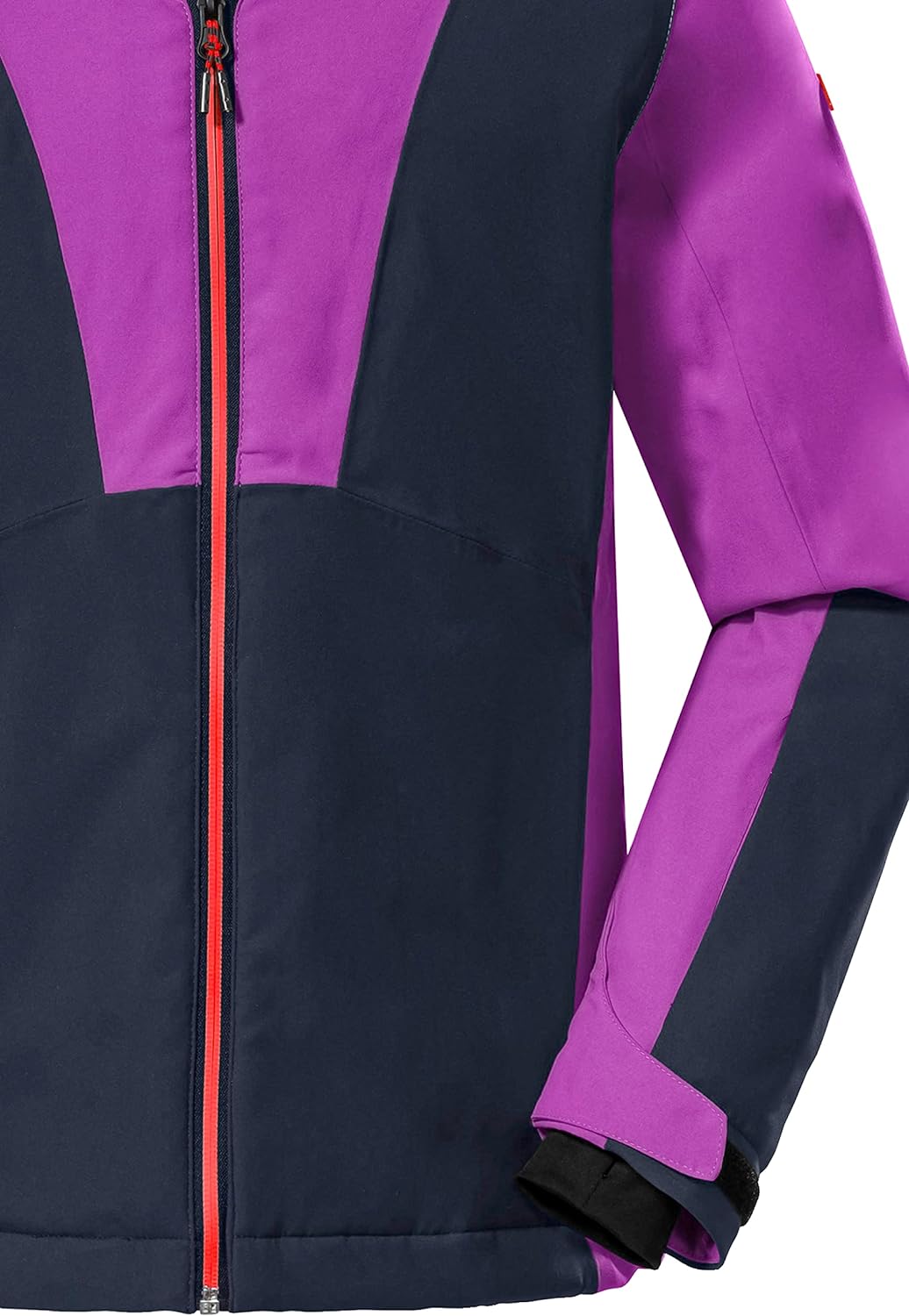 killtec Mädchen Skijacke/Funktionsjacke mit Kapuze und Schneefang KSW 155 GRLS SKI JCKT, neon reines