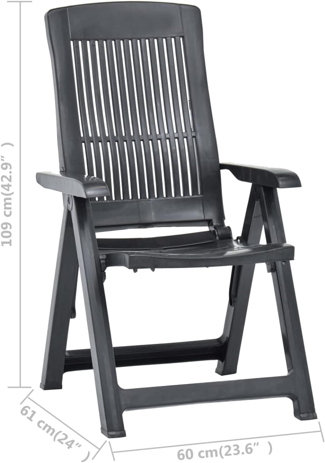 Gecheer 2X Verstellbare Gartenstühle Gartenstuhl Verstellbar Stuhl Klappsessel Klappstuhl Campingstu