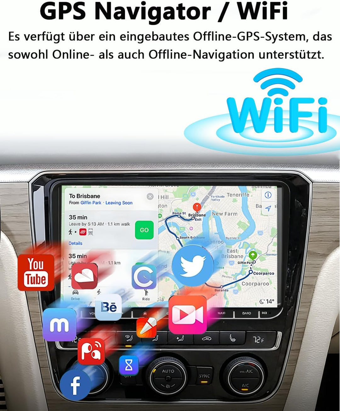 ESSGOO 4+64G Autoradio 9 Zoll Wireless Auto Radio Carplay Android 15 Car Stereo Für VW Golf 5 6 Tour