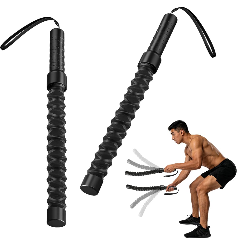 2 Stück Ropeless Battle Ropes, Tragbare &amp; Noise-Free Seilloses Kampfseil