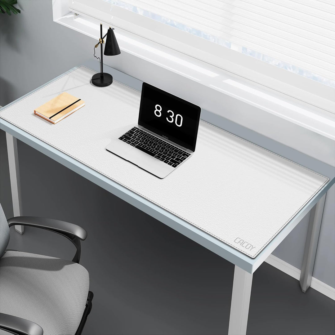 Cacoy Schreibtischunterlage aus Leder, 120x50cm Verlängertes Gaming-Mauspad, wasserdichte Schreibtis