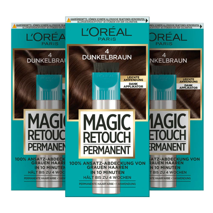 L'Oréal Paris Ansatz-Abdeckung zum Kaschieren grauer Haare, Langanhaltender Haar Concealer, Magic Re