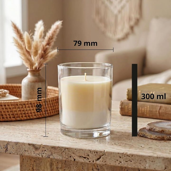 Glasmark KROSNO 1992 Kerzengläser Set 6 Stück Kerzen Gläser zum Kerzenmachen Transparent Leer DIY 30