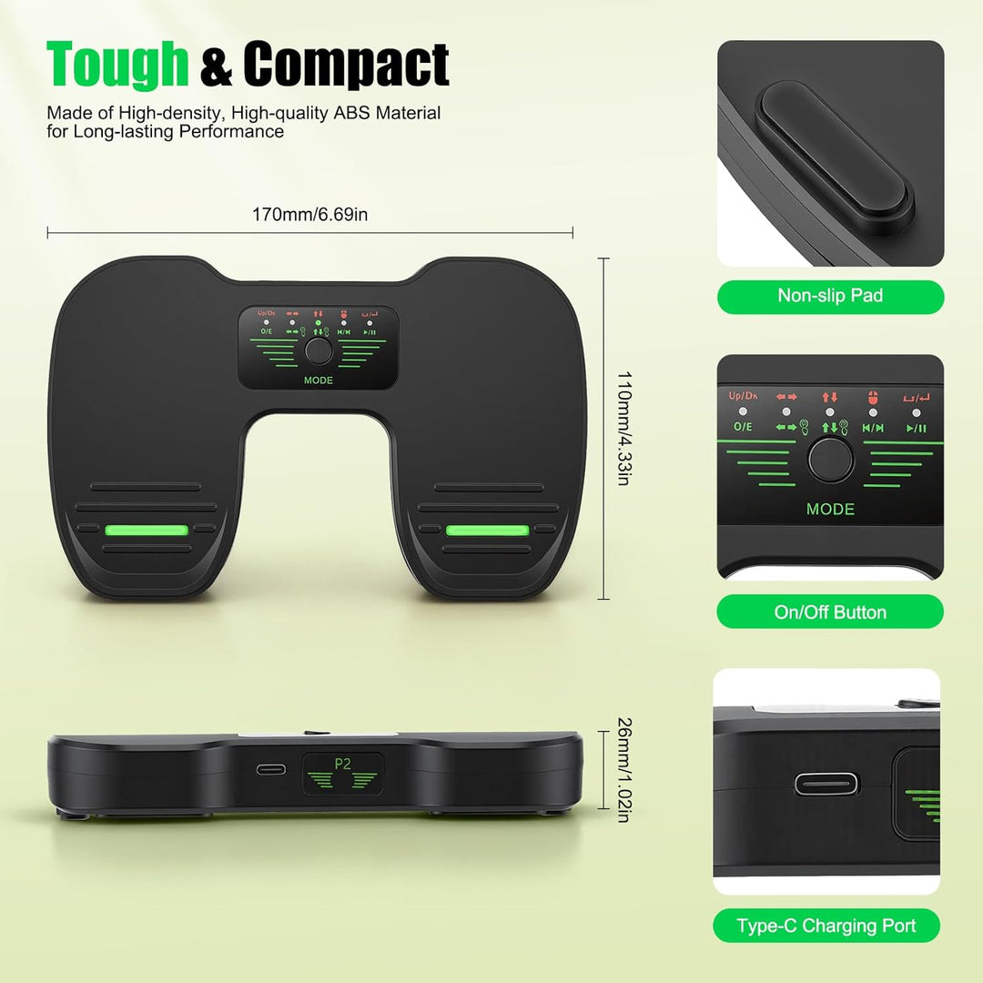Bluetooth Page Turning Pedal, Wireless Page Turner Stumm, Musik Lese Controller zum Spielen von Inst