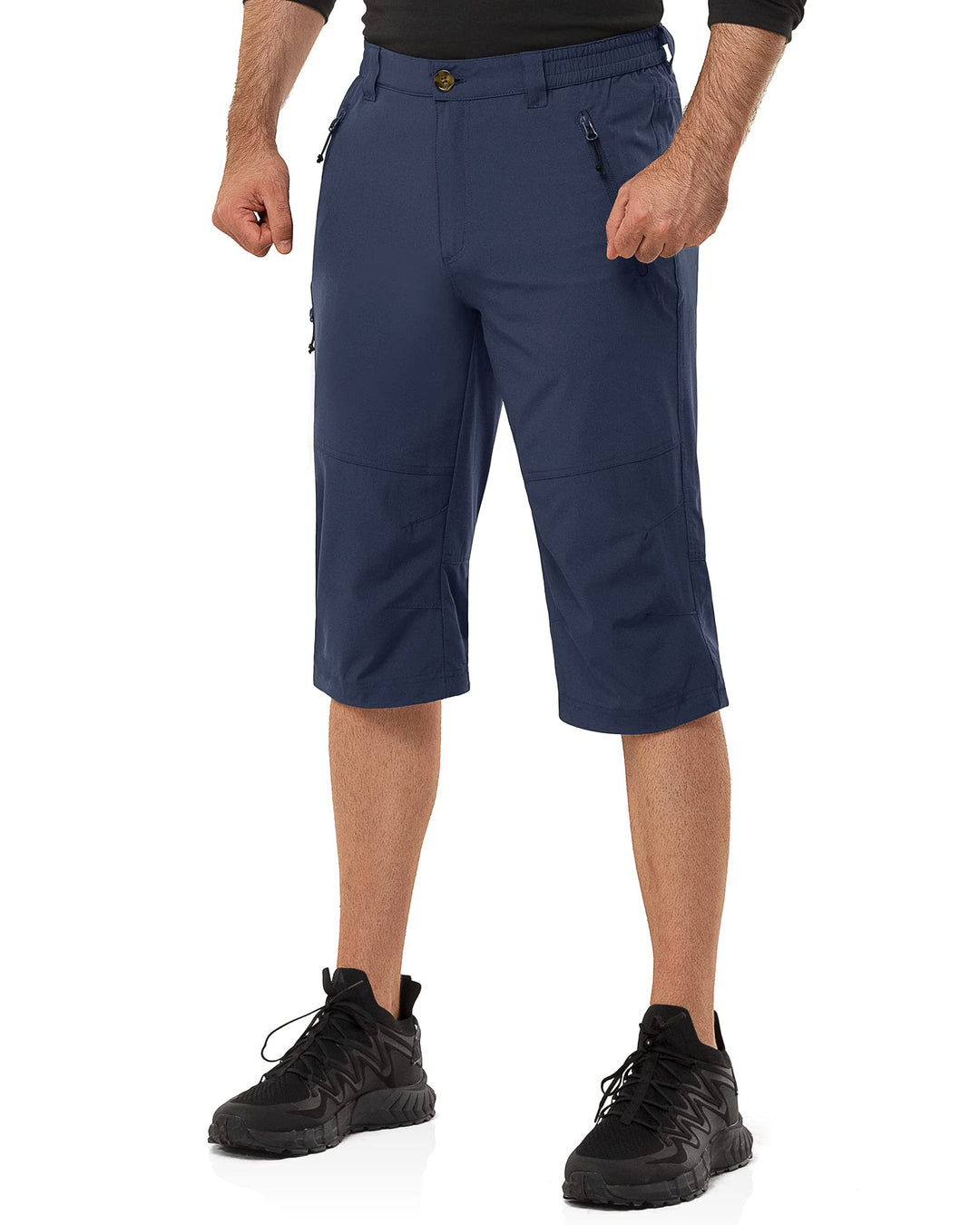 33,000ft Herren 3/4 Hose Cargo Shorts Kurze Wanderhose Stretch Leichte Radhose Sommer Capri Dreivier