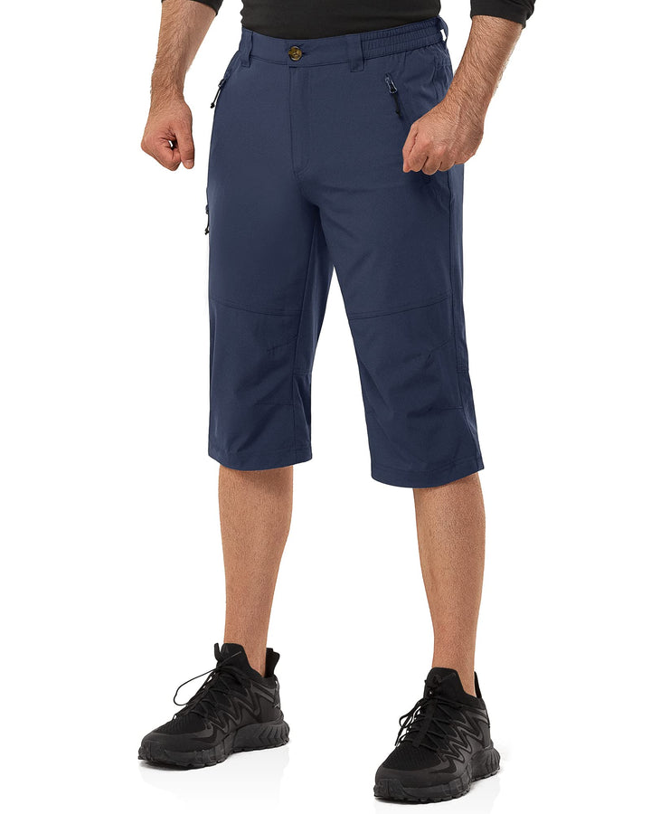33,000ft Herren 3/4 Hose Cargo Shorts Kurze Wanderhose Stretch Leichte Radhose Sommer Capri Dreivier