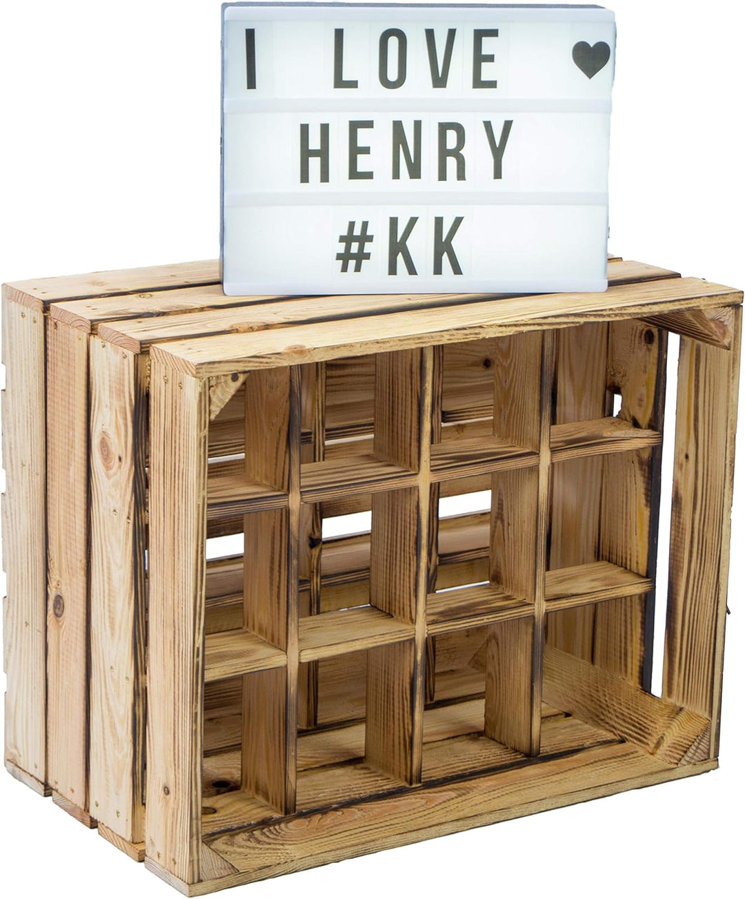 3 Stück Flaschenregal Henry 12er geflammt Weinkistenregal Kistenregal Weinkisten