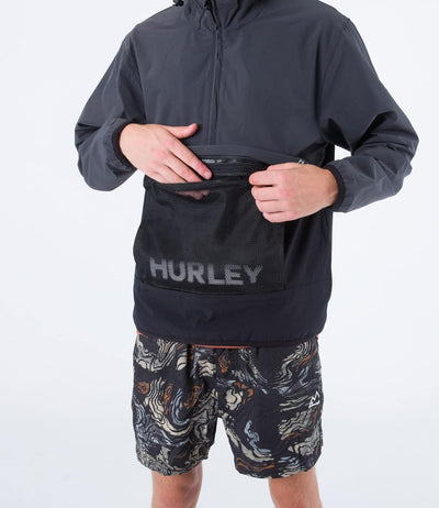 Hurley Herren Phantom+ Packable Anorak Jacke, Grau (Dk Stone Grey)
