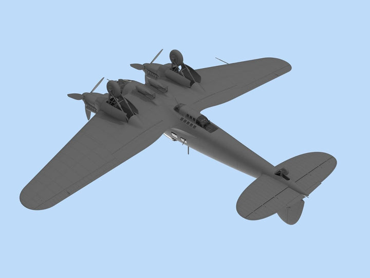 ICM 48262 He 111H-6, WWII German Bomber Force Modellbausatz, grau